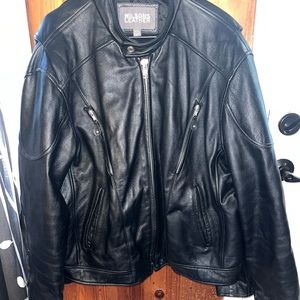 Leather riding jacket
